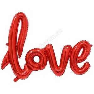 Надпись прописью "Love" , Красный,  104см
